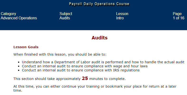 payroll training
